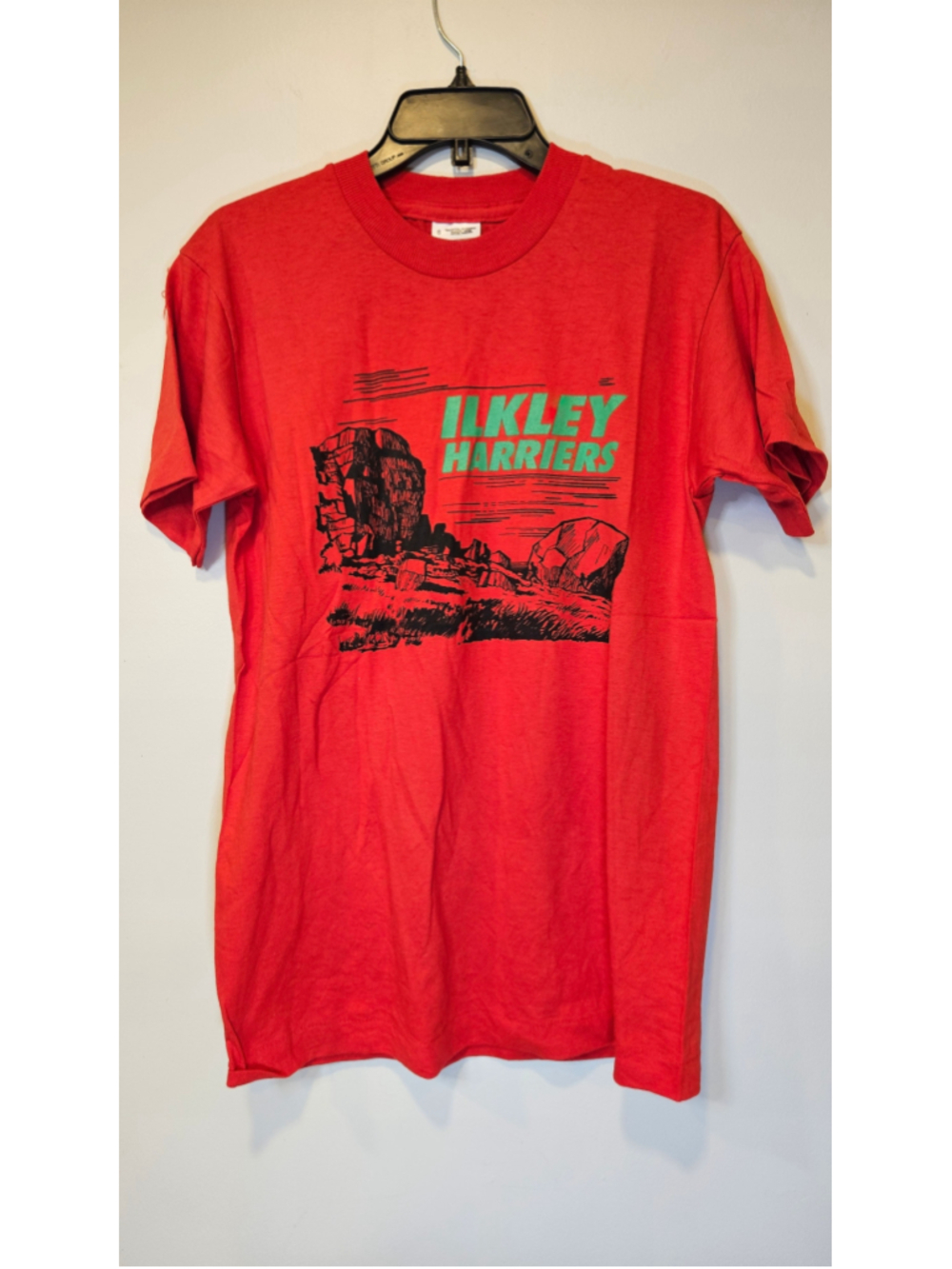 Vintage Ilkley Harriers T Shirt Small Screen Stars Single Stitch Running UK
